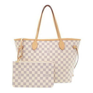 Louis Vuitton Damier Azur White Neverfull Tote Bag